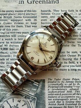 Tudor Oyster-Prince Men's Watch - Cream Dial, Silver Case  Bundle.